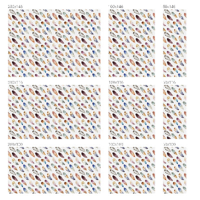 Coloured glass film for windows Boho feathers