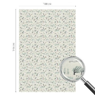 Privacy window film stained glass effect An idyllic village