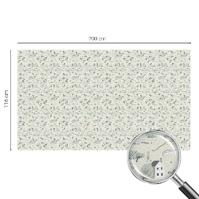 Privacy window film stained glass effect An idyllic village