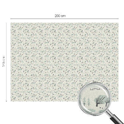 Privacy window film stained glass effect An idyllic village