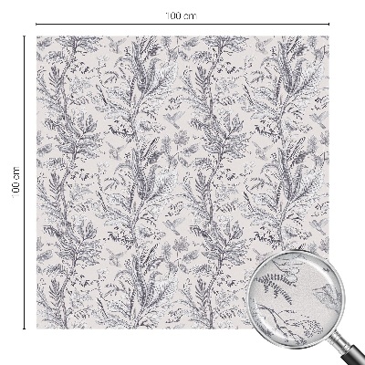 Privacy window film stained glass effect Leaves and butterflies