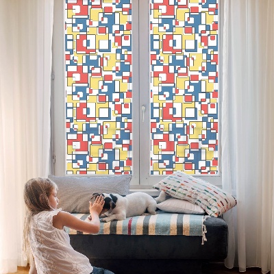 Coloured glass film for windows Geometric shapes