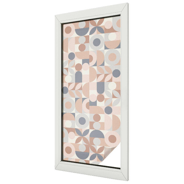 Frosted window film with stained glass pattern Abstract mosaic