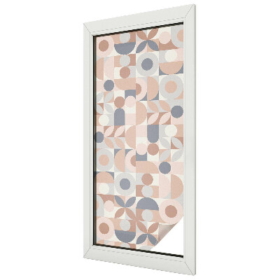 Frosted window film with stained glass pattern Abstract mosaic