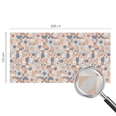 Frosted window film with stained glass pattern Abstract mosaic