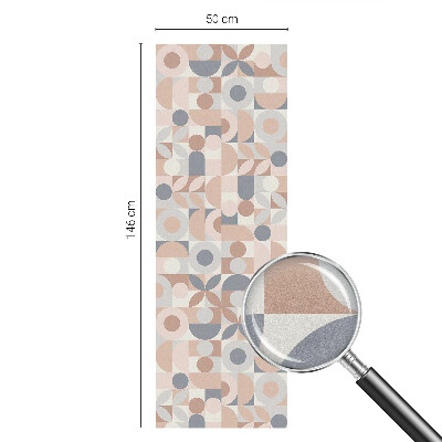 Frosted window film with stained glass pattern Abstract mosaic