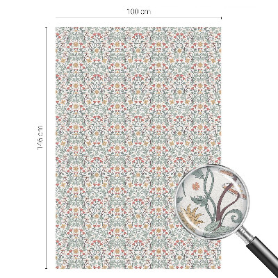 Patterned window film stained glass Fox leaves