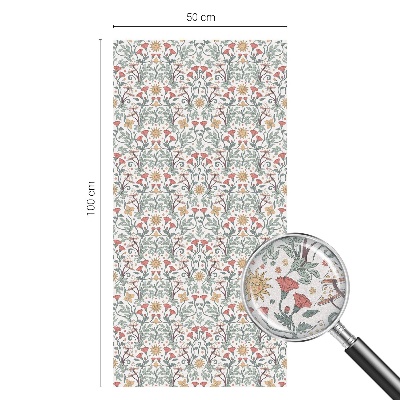 Patterned window film stained glass Fox leaves