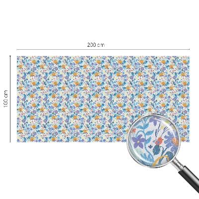 Privacy window film stained glass effect Plant motif