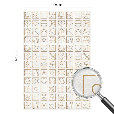 Frosted window film with stained glass pattern Geometric love