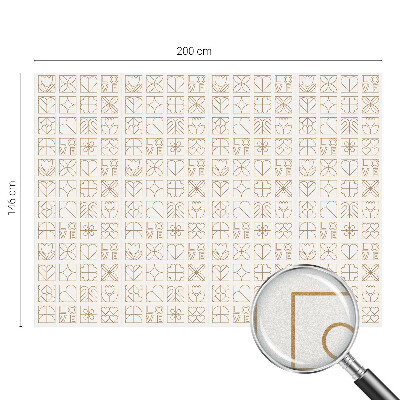 Frosted window film with stained glass pattern Geometric love