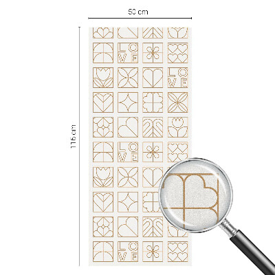 Frosted window film with stained glass pattern Geometric love