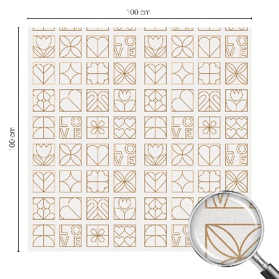 Frosted window film with stained glass pattern Geometric love