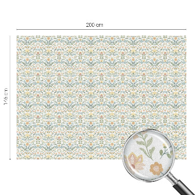 Privacy window film stained glass effect Floral symmetry