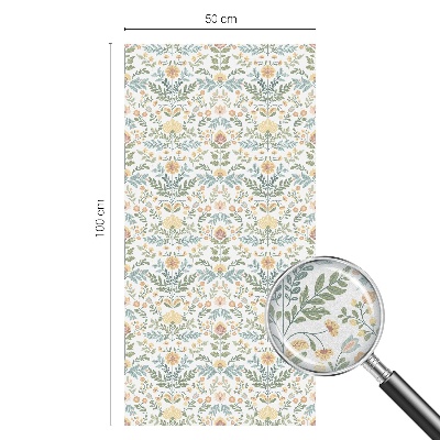 Privacy window film stained glass effect Floral symmetry