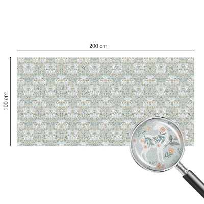 Patterned window film stained glass Deer flowers