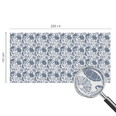 Coloured glass film for windows Ocean life