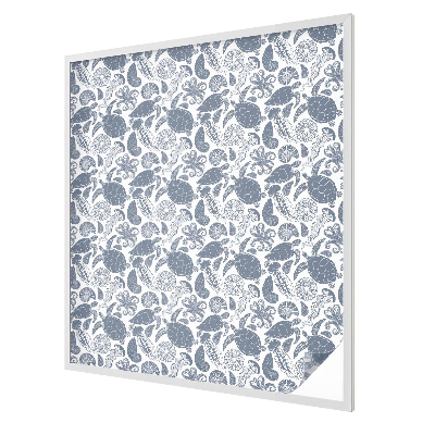 Coloured glass film for windows Ocean life