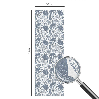 Coloured glass film for windows Ocean life