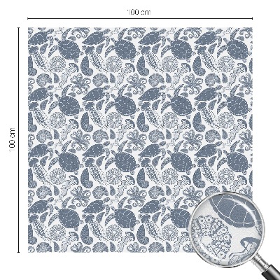 Coloured glass film for windows Ocean life