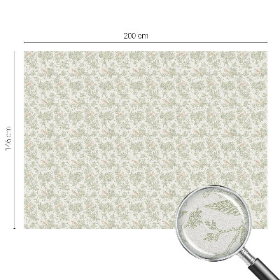 Frosted window film with stained glass pattern Birds plants