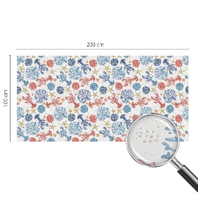 Privacy window film stained glass effect Crayfish corals