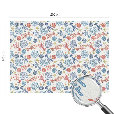 Privacy window film stained glass effect Crayfish corals