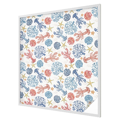 Privacy window film stained glass effect Crayfish corals