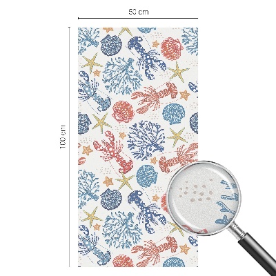 Privacy window film stained glass effect Crayfish corals