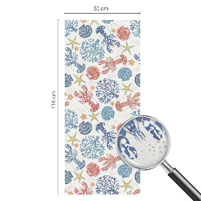 Privacy window film stained glass effect Crayfish corals