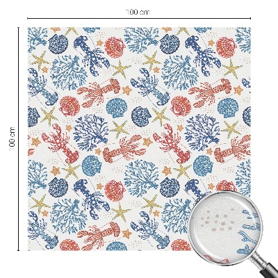 Privacy window film stained glass effect Crayfish corals