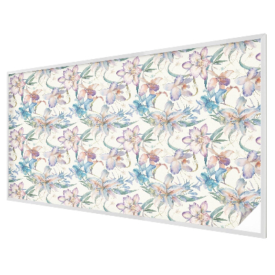 Frosted window film with stained glass pattern Floral motif