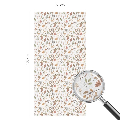 Frosted window film with stained glass pattern Autumn patterns