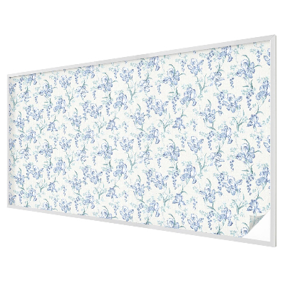 Privacy window film stained glass effect Blue flowers