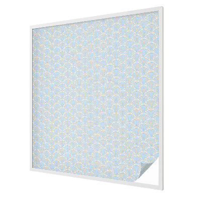 Decorative window film stained glass design Japanese waves