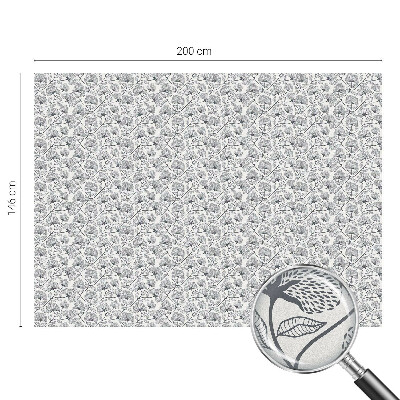 Frosted window film with stained glass pattern Botanical motif