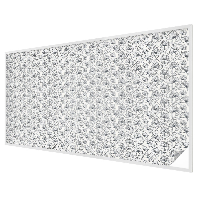 Frosted window film with stained glass pattern Botanical motif