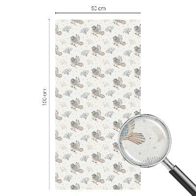 Patterned window film stained glass Birds pattern