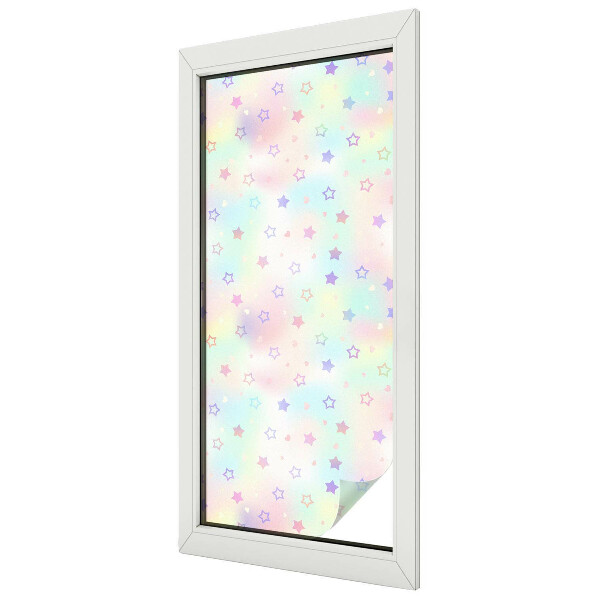 Privacy window film stained glass effect Rainbow patterns