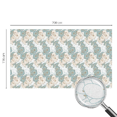 Privacy window film stained glass effect Delicate flowers