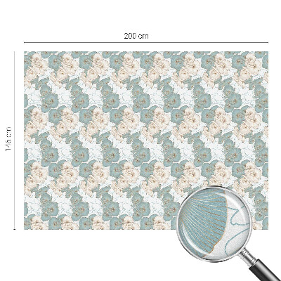 Privacy window film stained glass effect Delicate flowers