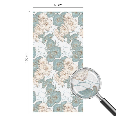 Privacy window film stained glass effect Delicate flowers