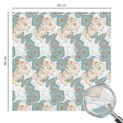 Privacy window film stained glass effect Delicate flowers