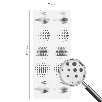 Privacy window film stained glass effect Dotted circles