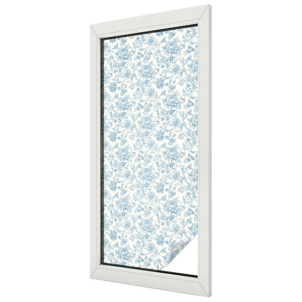 Coloured glass film for windows Floral pattern