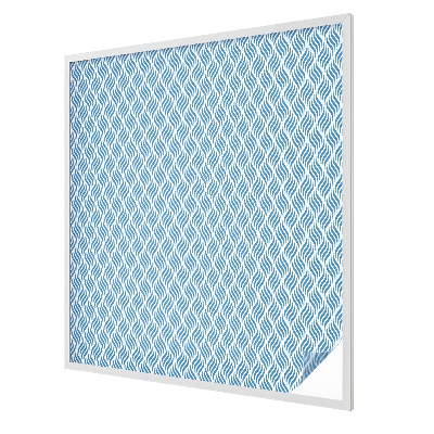 Privacy window film stained glass effect Blue waves