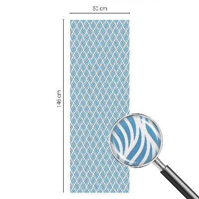 Privacy window film stained glass effect Blue waves