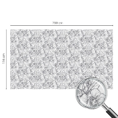 Patterned window film stained glass Floristic elegance