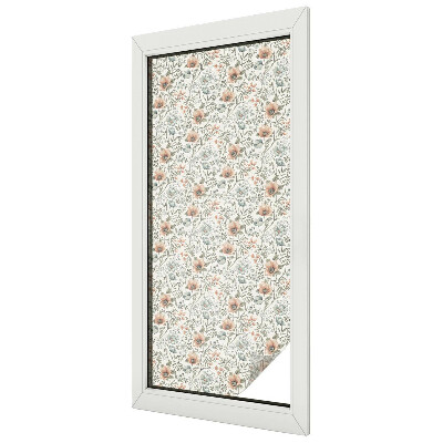 Decorative window film stained glass design Floral pattern