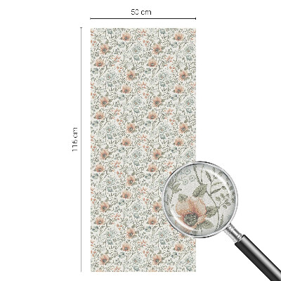 Decorative window film stained glass design Floral pattern